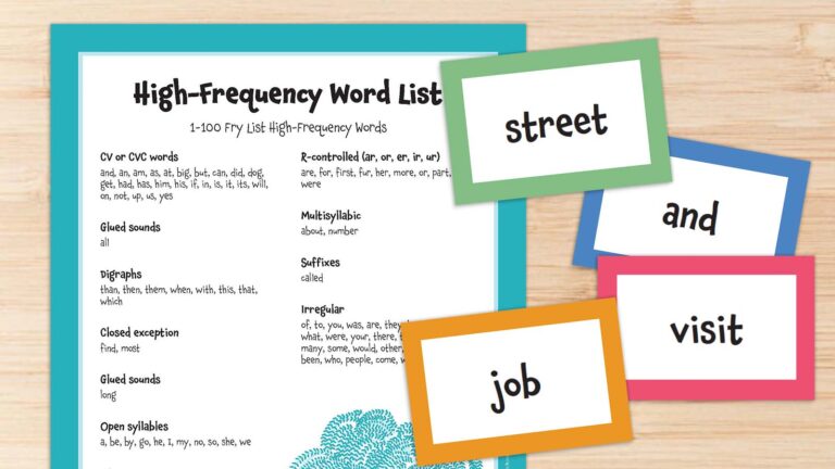 High Frequency Word List Feature 1