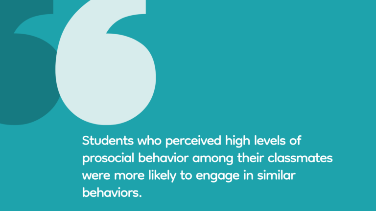 Peers Prosocial Behavior Shapes and Influences Individual Academic Engagement 1