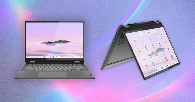 Lenovo Flex 5i Chromebook Plus Abstract Background SOURCE Best Buy